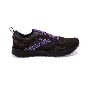 Brooks Revel 5 Road Running Shoes - Womens, Black/Purple | IE-KCY213096